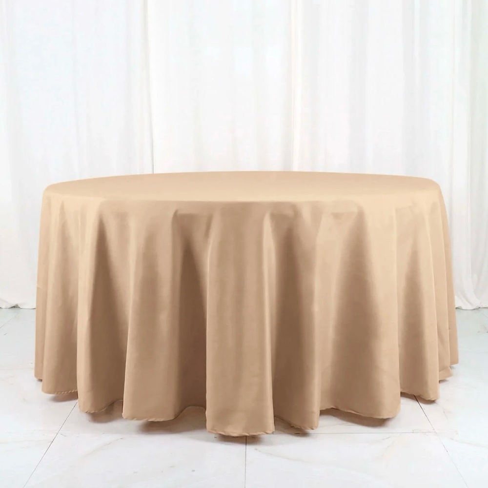 2-120” Nude polyester tablecloth